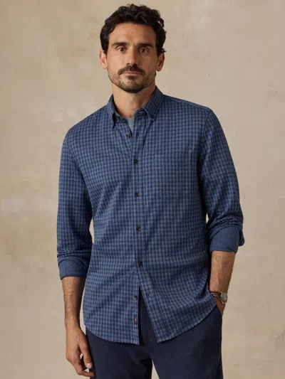 Faherty Coastline Knit Shirt In Blue