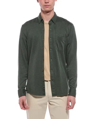 Faherty Coastline Knit Shirt In Green