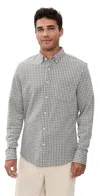 Faherty Coastline Knit Shirt Fox Grey Gingham In Multi