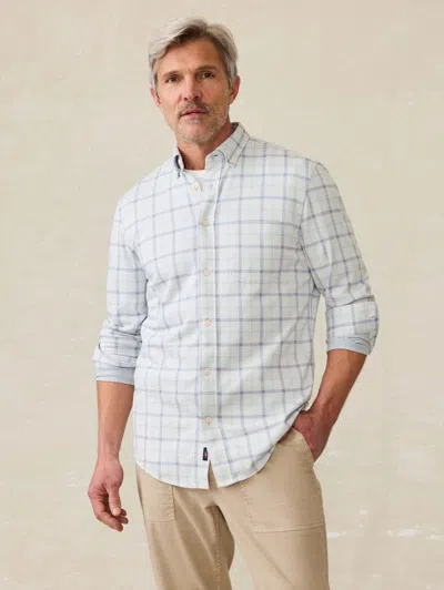 Faherty Coastline Knit Shirt In Hidden Lake Plaid