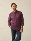 Faherty Coastline Knit Shirt In Navy Red Gingham