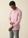 Faherty Coastline Knit Shirt In River Rose Plaid