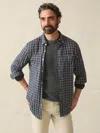 Faherty Coastline Knit Shirt In Twilight Check