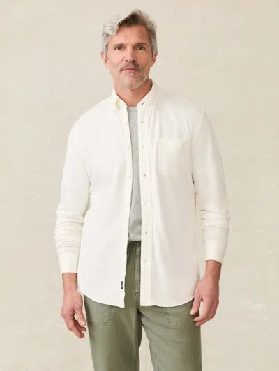 Faherty Coastline Knit Shirt In Whitewall