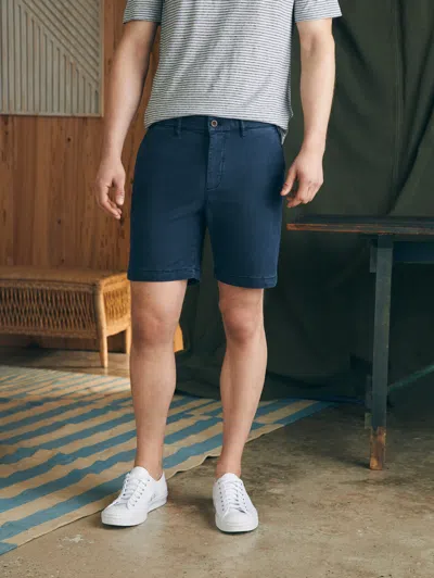 Faherty Coastline Stretch Chino Short (8" Inseam) In Blue Nights