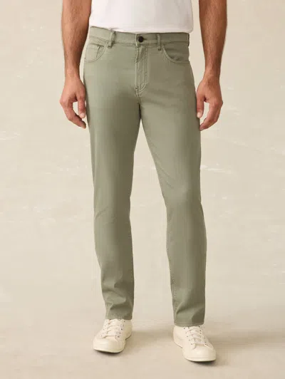 Faherty Comfort Twill 5-pocket Pants In Surplus Green | ModeSens