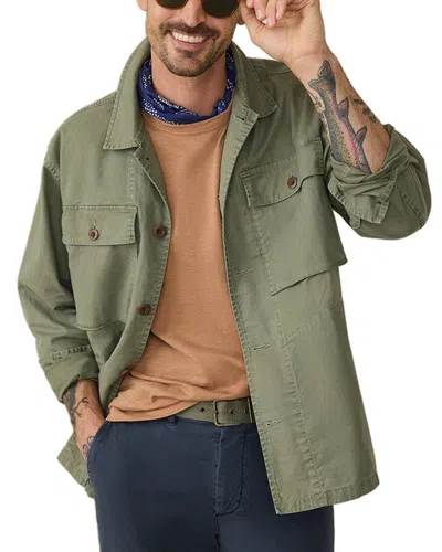 FAHERTY FAHERTY COMMANDER LINEN-BLEND SHIRT JACKET