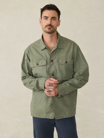 Faherty Commander Shirt Jacket In Spring Forest