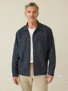 Faherty Commander Shirt Jacket In Washed Charcoal