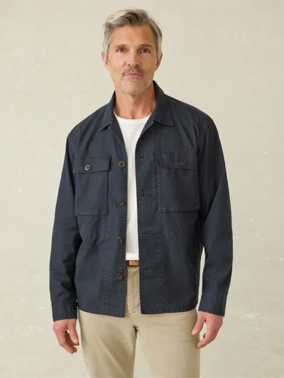 Faherty Commander Shirt Jacket In Washed Charcoal
