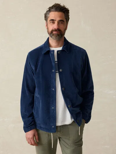 Faherty Corduroy Coaches Jacket In Spring Navy