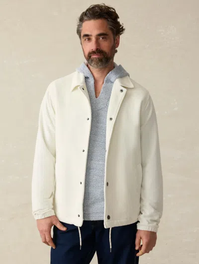Faherty Corduroy Coaches Jacket In Stone