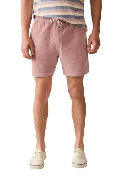 Faherty Corduroy Drawstring Shorts In Purple