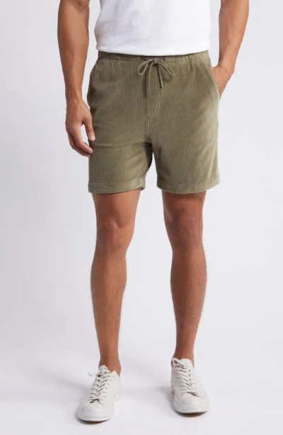 Faherty Corduroy Drawstring Shorts In Surplus Olive