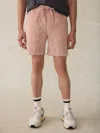 Faherty Drawstring Organic Cotton Corduroy Shorts In Coral Dawn