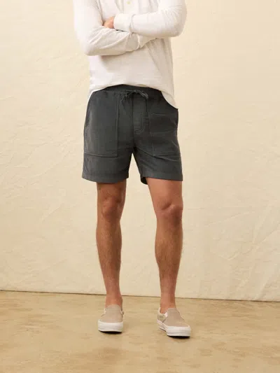 Faherty Corduroy Drawstring Utility Short In Gray