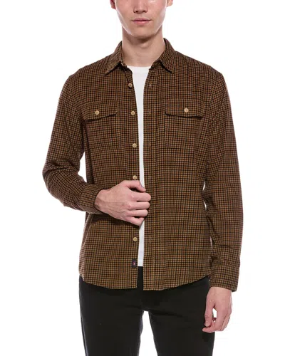 Faherty Corduroy Workshirt In Brown