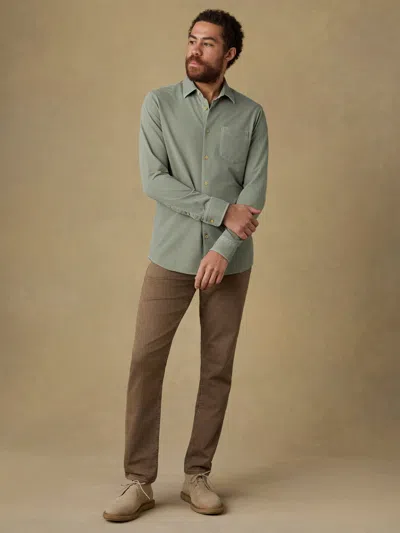 Faherty Costa Pique Shirt In Green