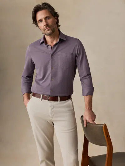 Faherty Costa Pique Shirt In Purple