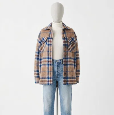 Faherty Cotswold Shirt Jacket In Rocky Mountain Plaid In Brown