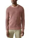Faherty Sunwash Organic Cotton Crewneck Sweater In Plum Wine