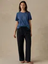 Faherty Cotton Twill Drawstring Pants In Black