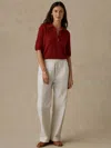 Faherty Cotton Twill Drawstring Pants In White