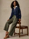 Faherty Cotton Twill Drawstring Pants In Olive