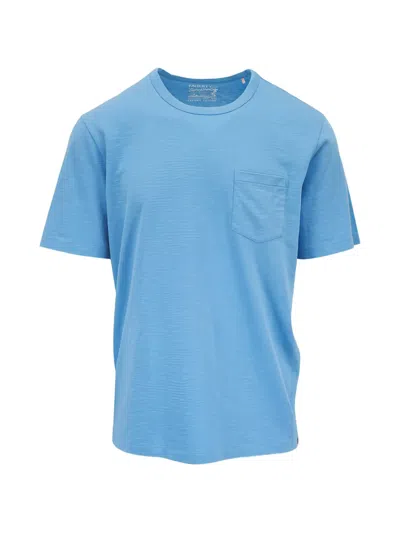 Faherty Crew-neck T-shirt In Blue
