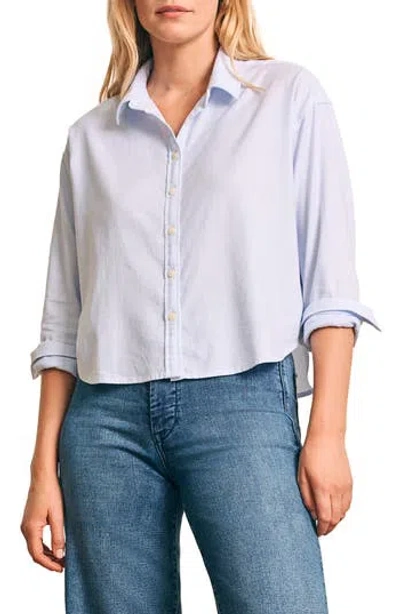 Faherty Cropped Shirt In Classic Stripe