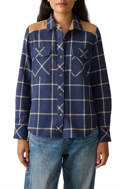 FAHERTY FAHERTY DALY PLAID COTTON FLANNEL SHIRT