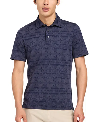 Faherty Def. Movement Pique Polo Shirt In Blue