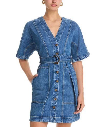 Faherty Denim Camille Mini Dress In Sedona Blue Wash