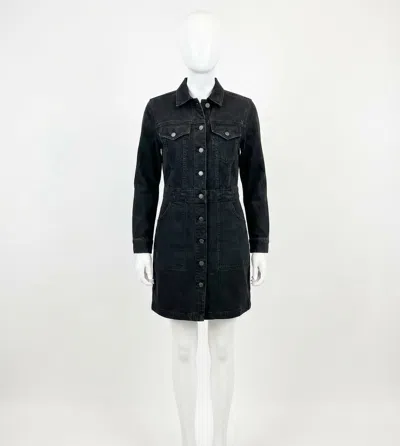 Faherty Denim Michelle Dress In Vintage Black Wash In Red