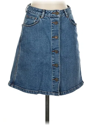 Pre-owned Faherty Denim Skirt In Blue