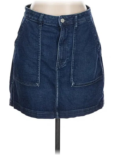 Pre-owned Faherty Denim Skirt In Blue
