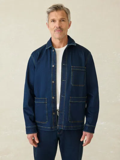 Faherty Denim Studio Jacket In Shoreblue Wash