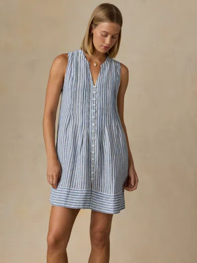 Faherty Devin Dress In Blue