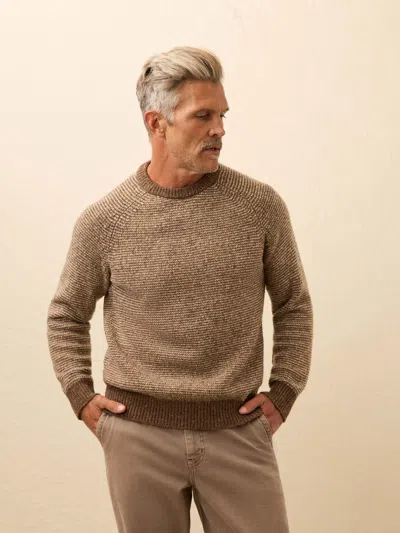 Faherty Donegal Crew Sweater In Brown