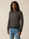 Faherty Donegal Crew Sweater In Charcoal Birdseye Marl