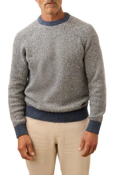 Faherty Donegal Crewneck Wool Blend Sweater In Gray