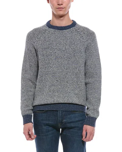 Faherty Donegal Wool-blend Crewneck Sweater In Blue