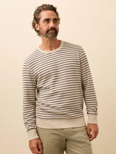 Faherty Double Knit Crewneck T-shirt In Neutral