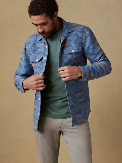 Faherty Doug Good Feather Canyon Overshirt In Blue