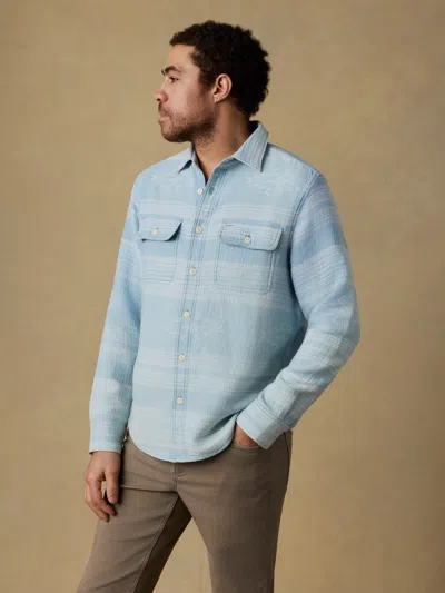 Faherty Doug Good Feather Indigo Canyon Overshirt In Blue