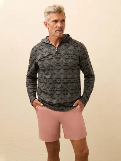 Faherty Doug Good Feather Movement Hoodie In Black