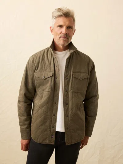 Faherty Doug Good Feather Reversible Bondi Jacket In Green