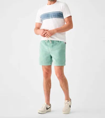Faherty Drawstring Cord Short In Lagoon Teal In Blue