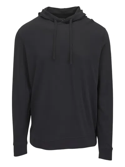 Faherty Drawstring Hoodie In Black