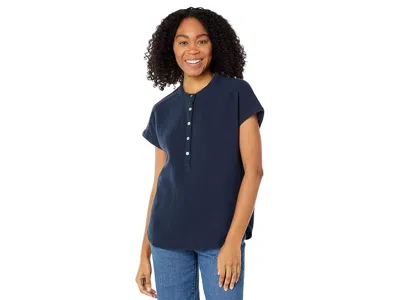 Faherty Dream Cotton Desmond Top In Blue